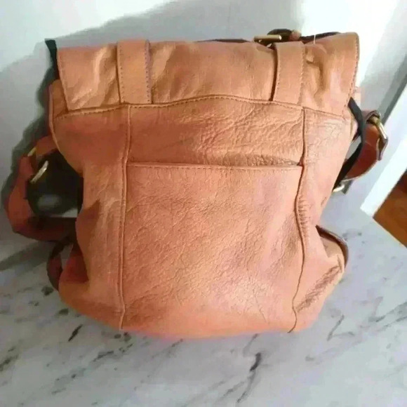 Vince Camuto Tan Leather Crossbody Messenger Bag